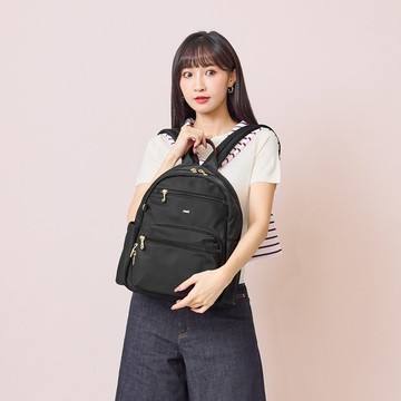 (黑色附胸扣)必buy寬側袋旅行休閒後背包03531A