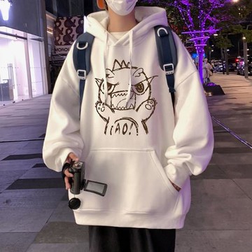 港風潮牌衛衣男秋冬季加絨重磅2026新款青少年男生寬松連帽外套男