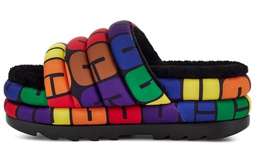 WMNS PLATFORM SLIDE BLACK RAINBOW