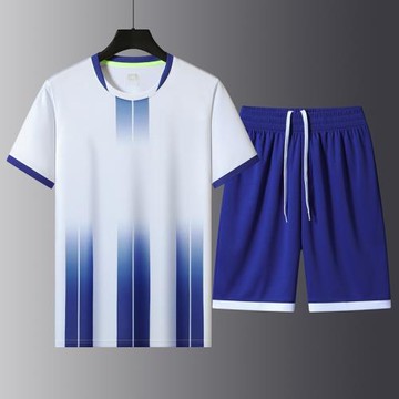 (免運)新款高端冰絲運動套裝男夏季跑步透氣短袖短褲休閑薄款速干兩件套