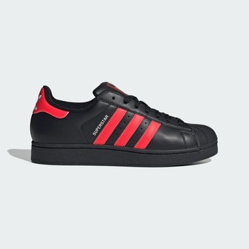 Adidas 愛迪達 Superstar II [JQ3176] 男 休閒鞋 貝殼鞋 舒適 黑 紅