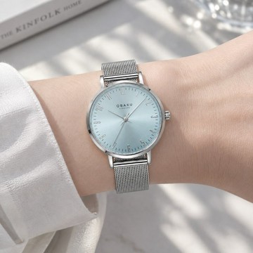 OBAKU 城市探索淑女時尚腕錶-湖水藍-V248LXCMMC-32mm