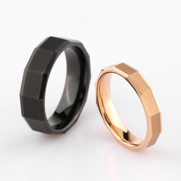 多角造型．鎢鋼．情侶戒指｜客製化刻字《ATeenPOP》 AA22019