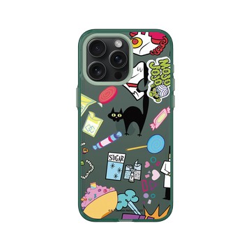 iPhone 15 Pro Max Clear 憂墨綠 - The Powerpuff Girls 飛天小女警 - 貼紙款