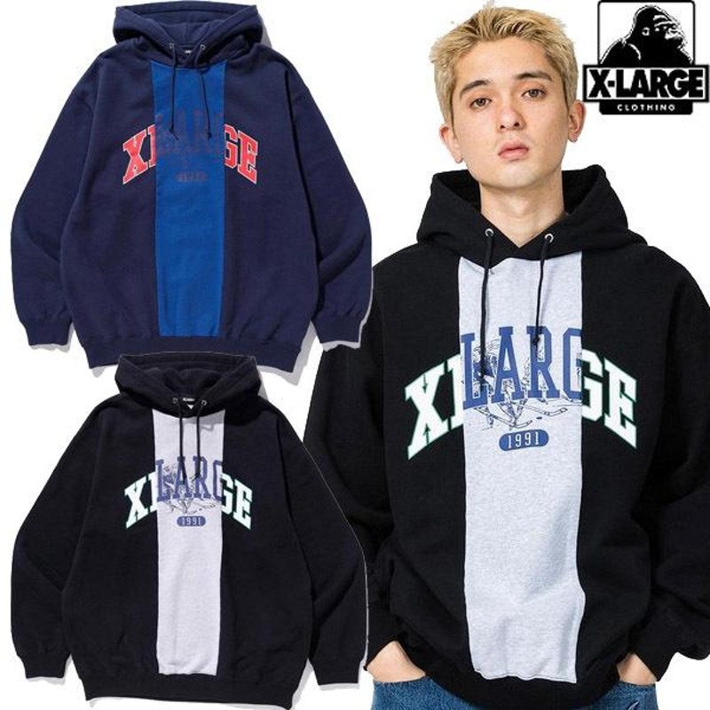 エクストララージ XLARGE PATCHWORK PULLOVER HOODED SWEAT パッチ