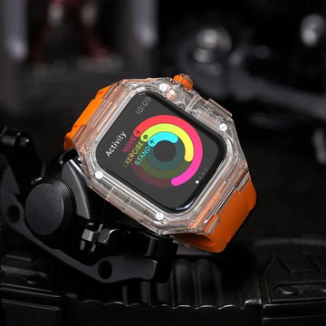 理查德 改裝 錶帶 apple watch 錶帶 S11 S10 錶帶 氟橡膠 蝴蝶扣 蘋果 錶帶 設計感