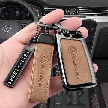 「台灣出貨」福斯鑰匙套 翻毛皮 鑰匙殻 鑰匙包 Golf Tiguan Sharan Polo Touran 鑰匙圈