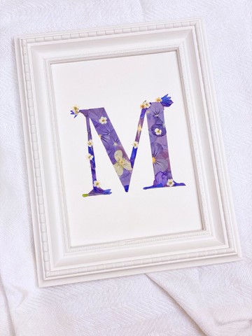 客製禮物/ 字母押花- 藍莓色款