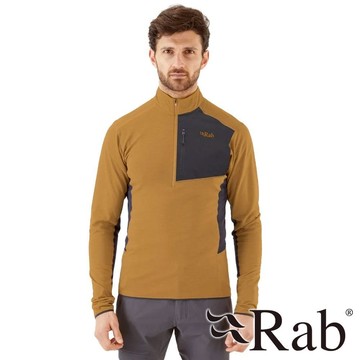 【RAB 英國】Syncrino Light男輕立領長袖上衣『足跡褐』QFF-19 戶外 露營 登山 健行 休閒 時尚 禦寒 保暖 長袖 上衣