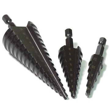 氮化階梯鑽 直槽 寶塔鑽 開孔器 錐形金屬 六角柄 階梯鑽 鑽孔 電鑽尾【4487】 123便利屋