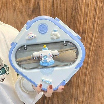 【臺灣-出貨】玉桂狗飯盒304不鏽鋼餐盤水果餐盒保溫學生上班族微波爐加熱便當