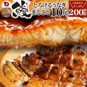 うなぎ 蒲焼 10本 約200g×10 たれ付き 山椒 蒲焼き レンジOK 湯煎 惣菜 ウナギ 鰻 かばやき 冷凍食品 おかず 調理済み 味付き 手軽 土用