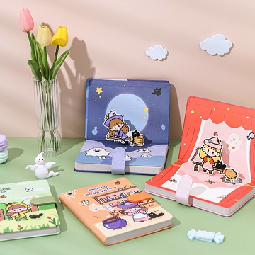 磁扣本軟軟魔法師可愛少女心網紅手賬本筆記記事本精美送禮日記本