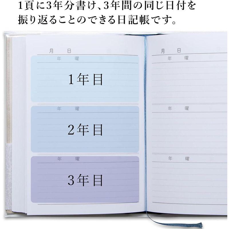 アピカ 日記帳 3年日記 横書き B6 日付け表示なし D308