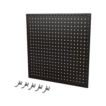 橫跨企業社 洞洞板 53X53cm + 5cm掛勾X5  1組  平黑色