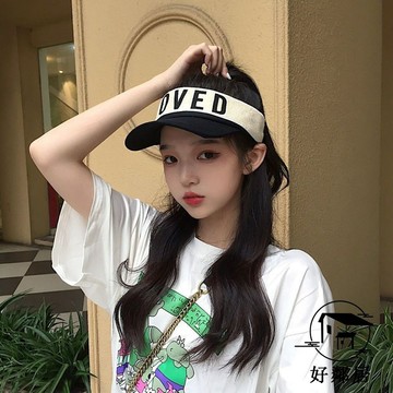 夏季必備💦防曬帽女 釣魚帽 防曬帽 遮陽帽 戶外帽子 網紅同款空頂帽女夏天街頭潮無頂棒球帽運動跑步防曬遮陽帽子HLJ