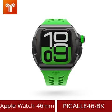 【Y24】 Apple Watch 46mm 不鏽鋼防水保護殼 WC-PIGALLE46-BK 黑/綠