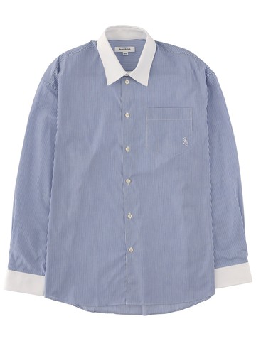 sporty & rich logo striped shirt