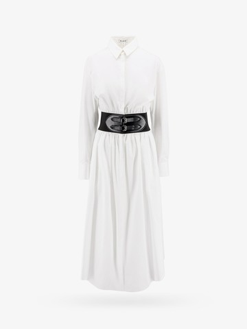 Cotton chemisier dress with leather belt - ALAIA - gender_Woman