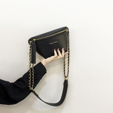 腰包女潮ins2024夏新款單肩斜挎鏈條小包包網紅百搭今年流行胸包