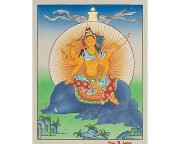 梅拉奇揚唐卡 天然礦物顏料 傳統畫布