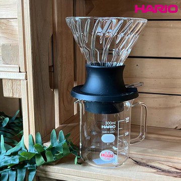 HARIO 日本製V60 SWITCH浸漬式耐熱玻璃濾杯分享壺組合02-200ml SSD-5012-B (送40入濾紙)