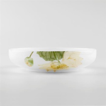 骨瓷7英寸窩盤 家用陶瓷餐具微波爐適用菜盤深盤圓盤無鉛陶瓷盤子