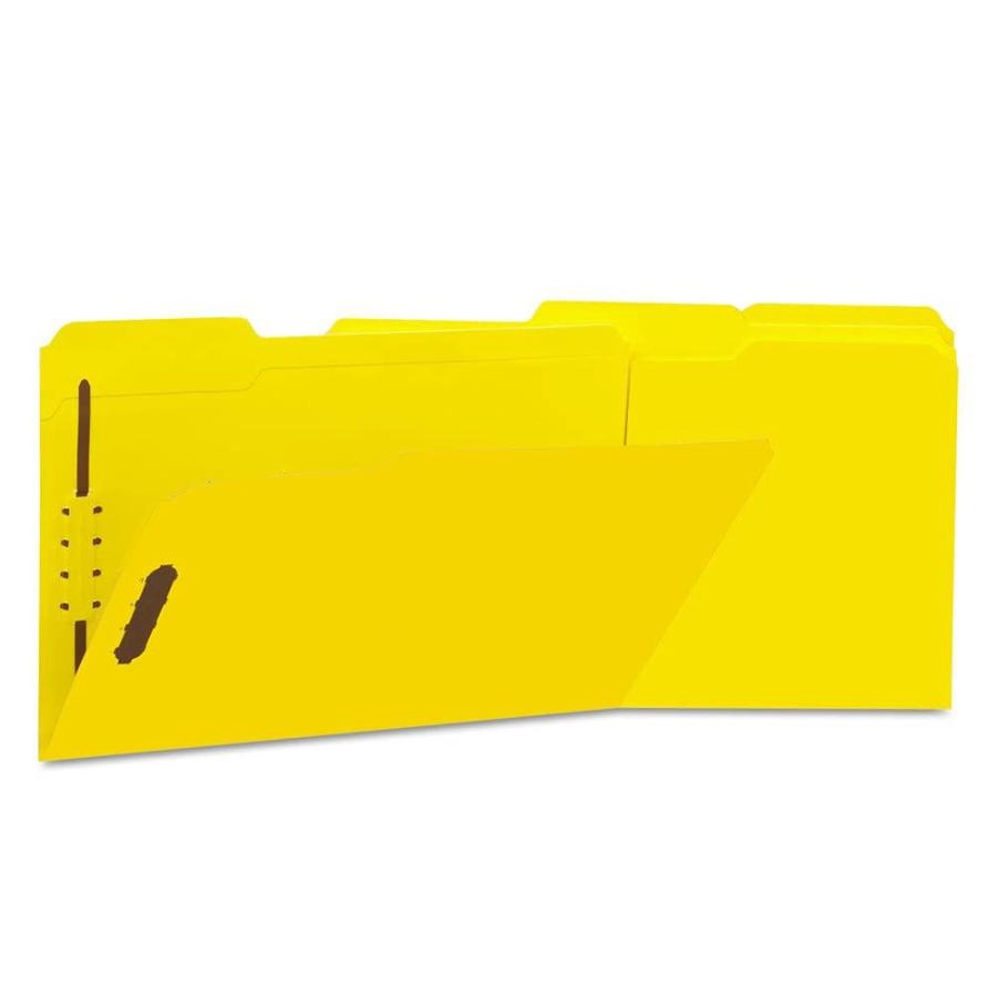 Manila Folders, Fasteners, Tab, Legal, Yellow, 50 BX (並行輸入品)