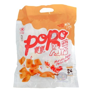 [現貨] 馬來西亞 寶寶 香味美化辣雞豆餅 288g (內含24小包) POPO Muruku 原裝進口 大馬國民零嘴
