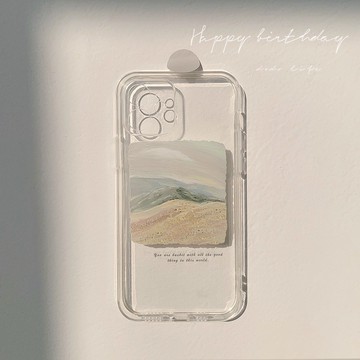 隔日到貨 透明山丘天空 適用iPhone 17 16 15 14 pro max 手機殼 XS XR 1D62