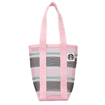 星巴克春日條紋網布隨行杯袋