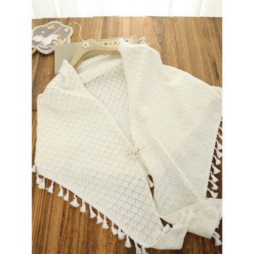 復古中國風白色旗袍披肩外搭2025年秋新款簡約小眾氣質優雅