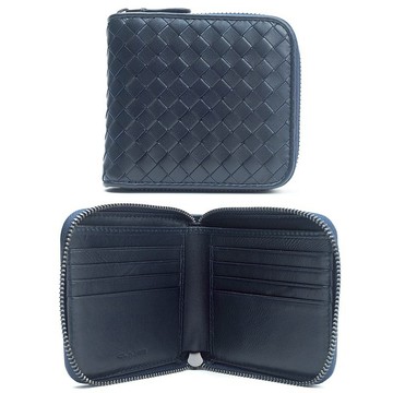 CUMAR 真皮/羊皮 WEBBING 編織短拉鍊包