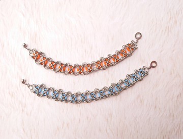 藍花環-不鏽鋼手鍊