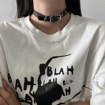 🎇可開發票✨甜酷辣妹choker項鏈女2024新款小衆高級感鎖骨鏈朋剋皮革項圈頸鏈#免運