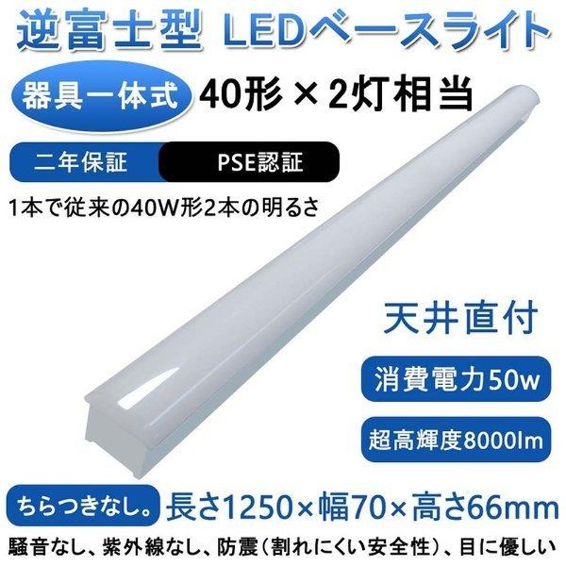 逆富士型照明器具 led逆富士 高輝度8000lm 50w消費電力 40w2灯相当