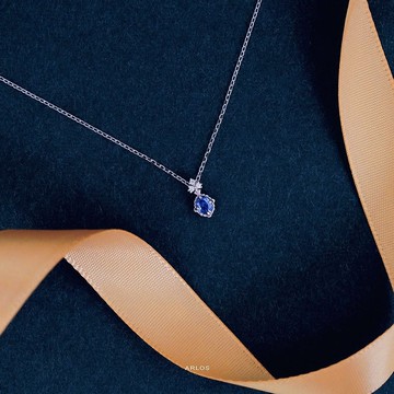 L'amour 法式浪漫項鏈 (白金色)