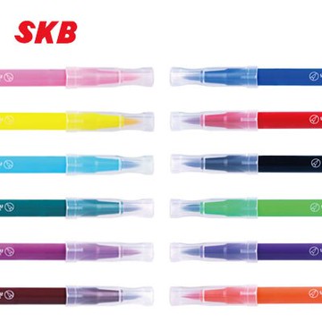 SKB BM-1501 樂趣彩色毛筆(1.5g)12支 / 打【APP滿額下單10%點數(單一帳號最高5000點)】1/31止