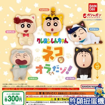 【許願扭蛋機】『現貨』 蠟筆小新 貓咪裝扮公仔 全5種 扭蛋 轉蛋 BANDAI 貓 公仔