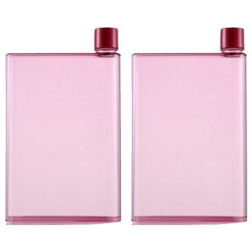 暢銷日韓A5筆記本造型水瓶/水壺  420ml  粉色  2個