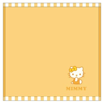 日本丸眞三麗鷗純色可愛角色小方巾（四色可選） - 帕洽狗