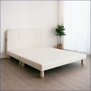 6尺貓抓皮床組(床頭+床底)二件式 皮革床組 貓抓皮床台【101SET013C】Leader傢居館101-QB-9065+QB-9085