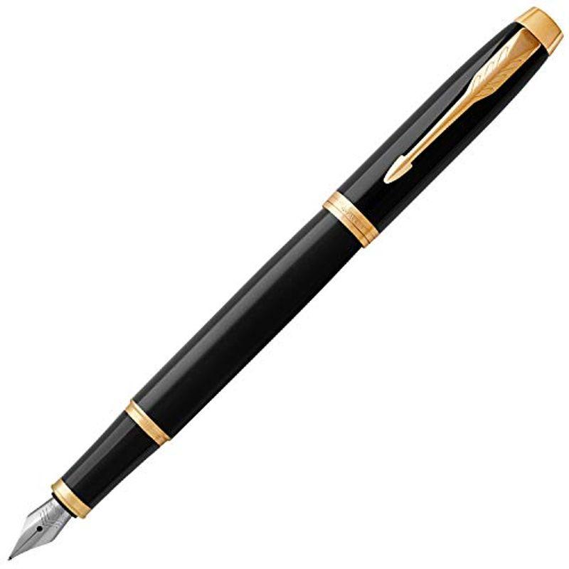 PARKER パーカー 万年筆 F 細字 IM コアライン ブラックGT 1975594 両用式 正規輸入品 約153mmx10mm