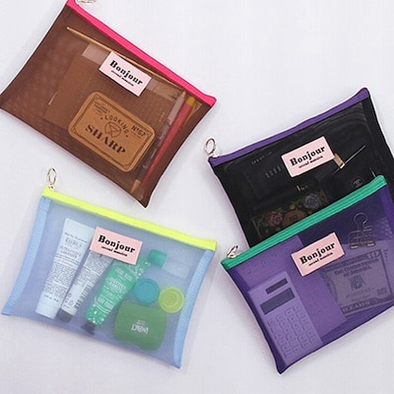 Second Mansion Bonjour Mesh Pouch L 化粧ポーチ メイクアップ ポーチ かわいい ポーチ韓国コスメケース 通販 Lineポイント最大1 0 Get Lineショッピング