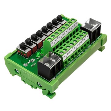 {保固一年 可打統編}S077電源分配模塊帶開關控制電源分配器螺釘式電源接線端子臺