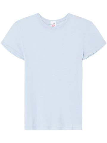 RE/DONE - round-neck cotton T-shirt - women - Cotton - S - Blue