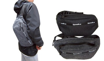 ~雪黛屋~SPYWALK 腰包中容量主袋+外袋共三層腰背肩背斜側背工作工具袋隨身防水尼龍布可刷洗好保養SD9039