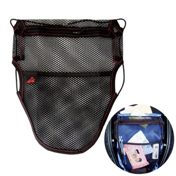 台灣製造 菱格網全網三層機車置物袋 YW-R16