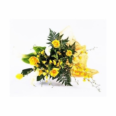 お中元 サマーギフト 爽やかな黄色の花束カラーと黄バラ オンシジウム ギフト プレゼント 贈り物 通販 Lineポイント最大get Lineショッピング