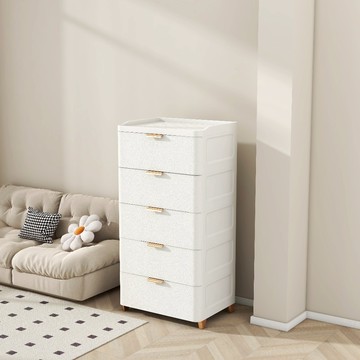 【AOTTO】55面寬仿皮革五層收納櫃(AC-079W)